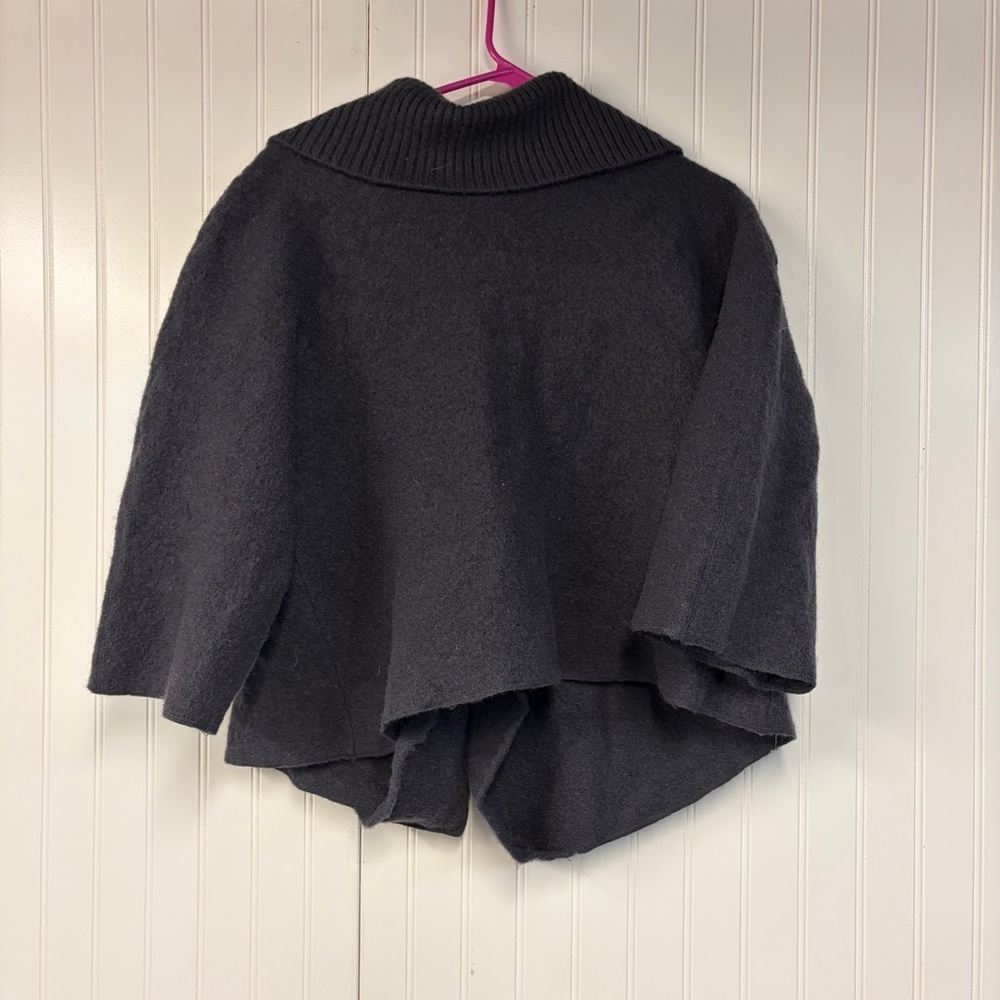 Sandro Dark Gray Button-Up Shawl Collar Cardigan Wool 1X - Picture 4 of 4